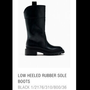 New with tags Zara rubber sole mid-calf boots
